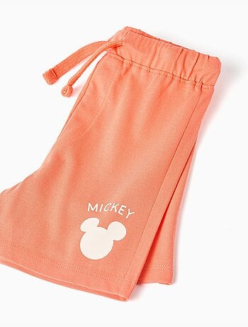 Camiseta de algodón y pantalón corto con estampado de Mickey