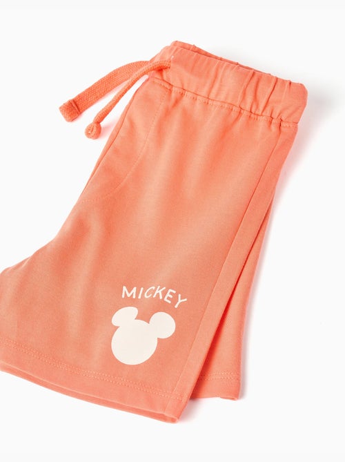 Camiseta de algodón y pantalón corto con estampado de Mickey - Kiabi