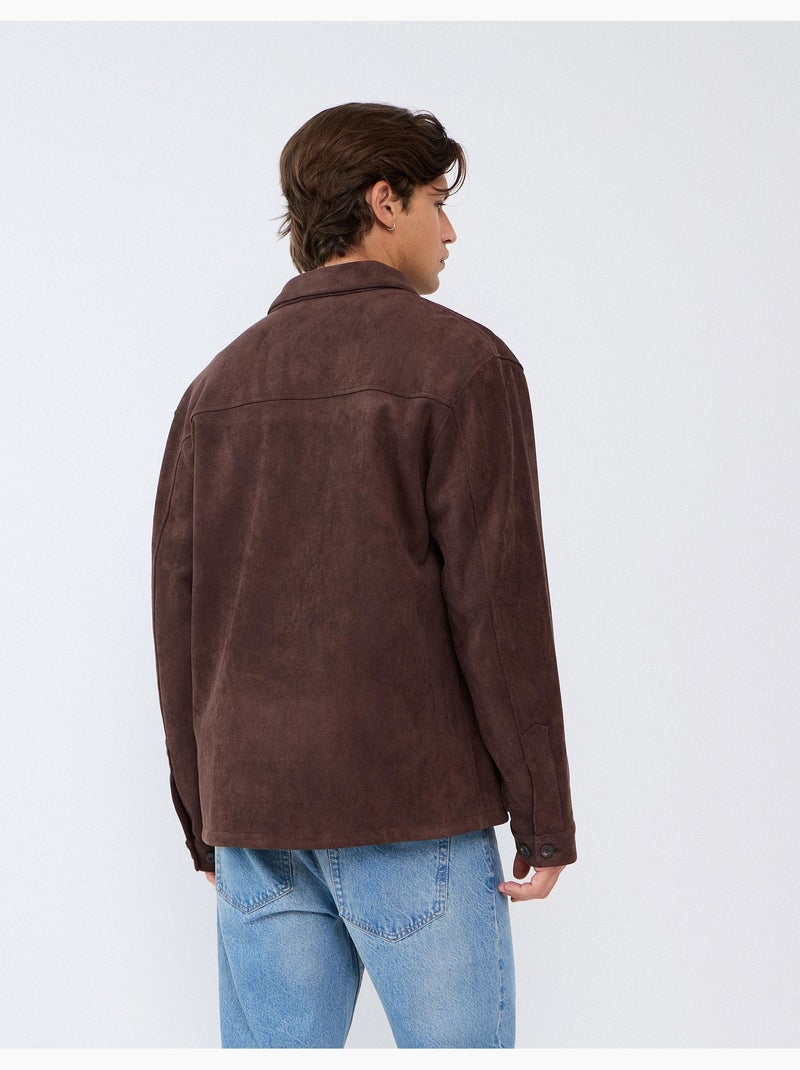 Camiseta de ante, mo fashion Marrón - Kiabi