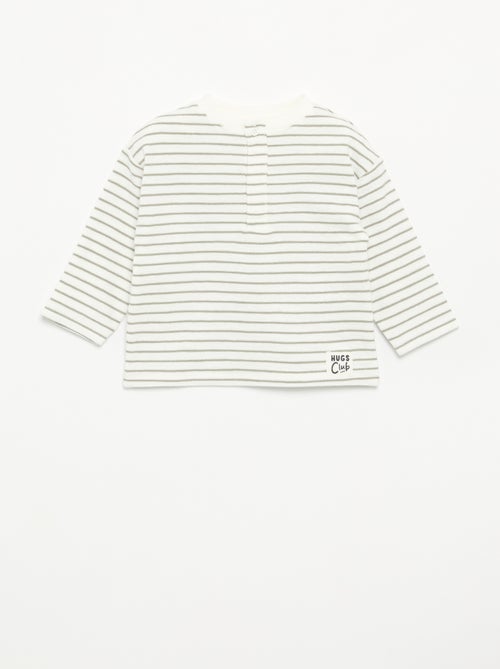 Camiseta de Baby Terry de manga larga - Kiabi Camiseta de Baby Terry de manga larga - Kiabi
