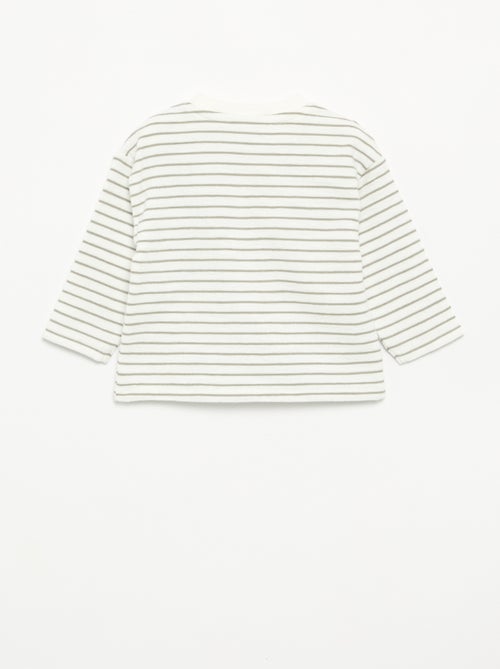 Camiseta de Baby Terry de manga larga - Kiabi Camiseta de Baby Terry de manga larga - Kiabi