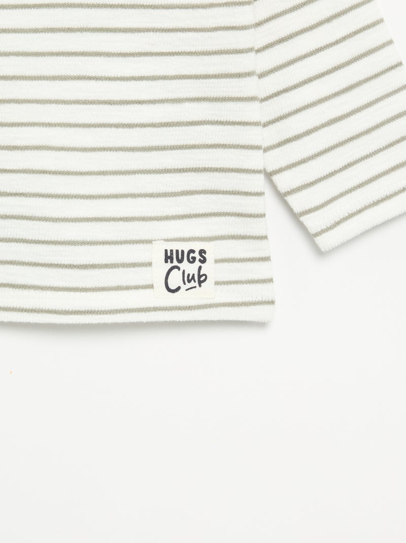 Camiseta de Baby Terry de manga larga Blanco - Kiabi