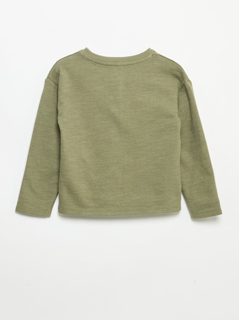 Camiseta de Baby Terry de manga larga Verde - Kiabi