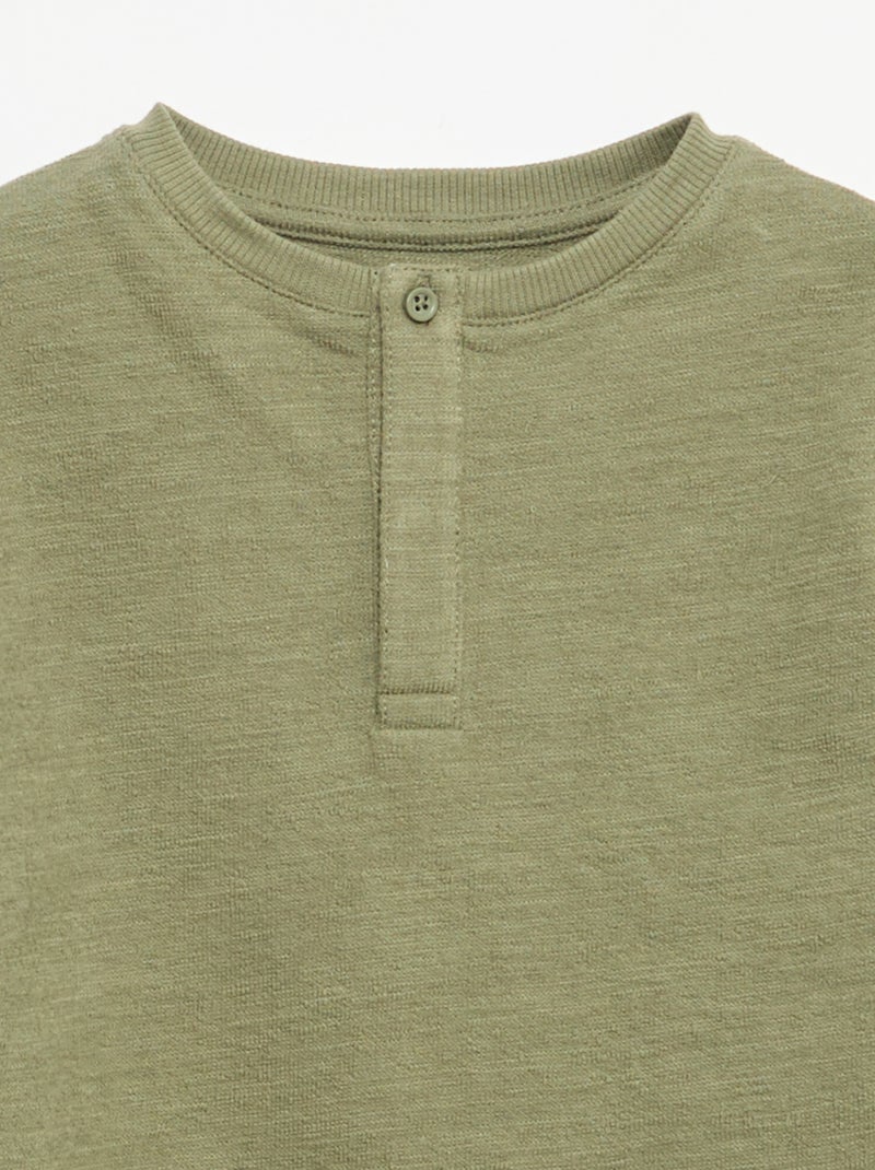 Camiseta de Baby Terry de manga larga Verde - Kiabi