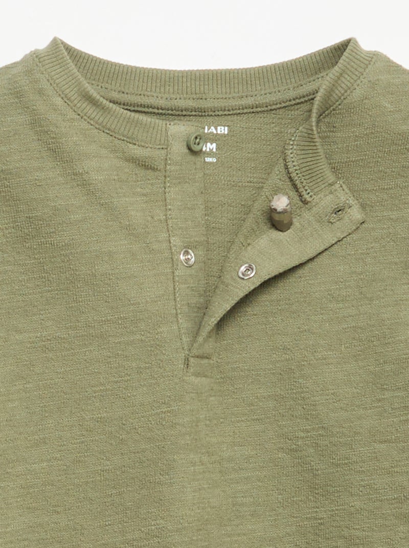 Camiseta de Baby Terry de manga larga Verde - Kiabi
