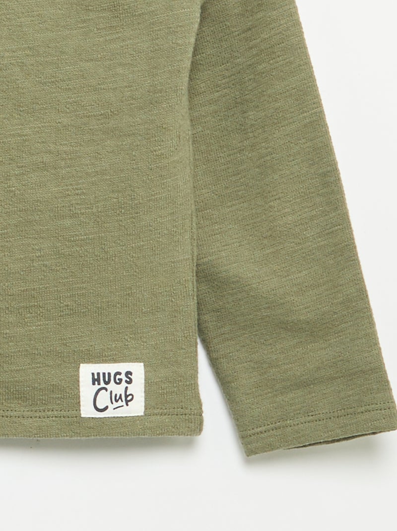 Camiseta de Baby Terry de manga larga Verde - Kiabi