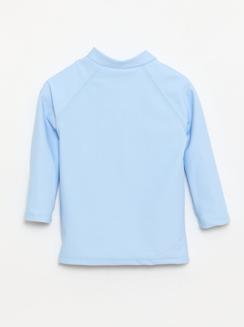 Camiseta de baño de manga larga Azul - Kiabi