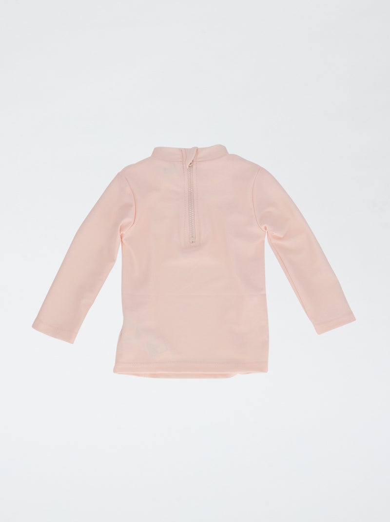 Camiseta de baño de manga larga Rosa - Kiabi