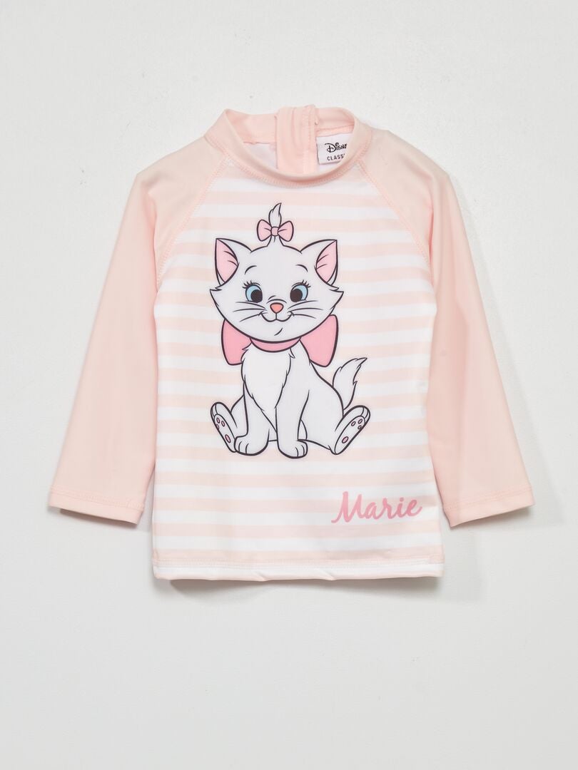 Camiseta de baño 'Marie' 'Los Aristogatos' 'Disney' rosa/blanco - Kiabi