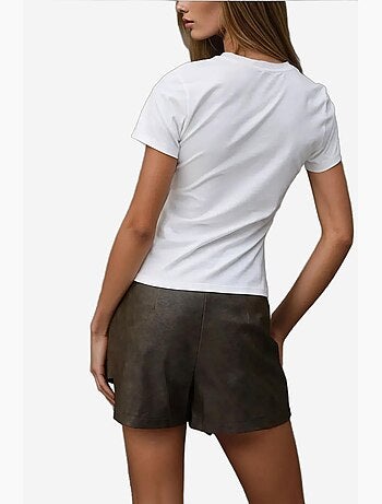 Camiseta de bebé estampada con cuello redondo y corte entallado hiccup