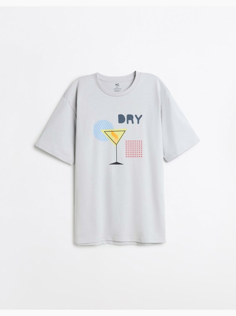 Camiseta de camiseta estampada, MO Fashion Azul - Kiabi