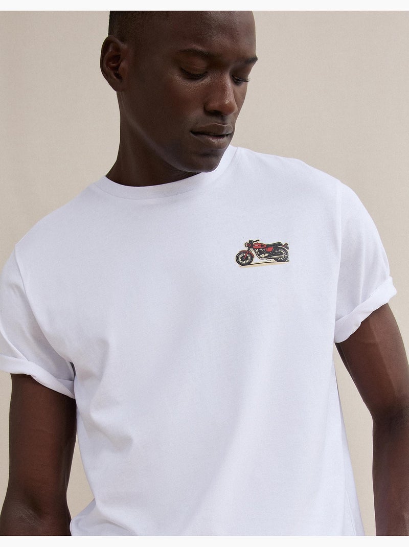 Camiseta de camiseta estampada, mo fashion Blanco - Kiabi