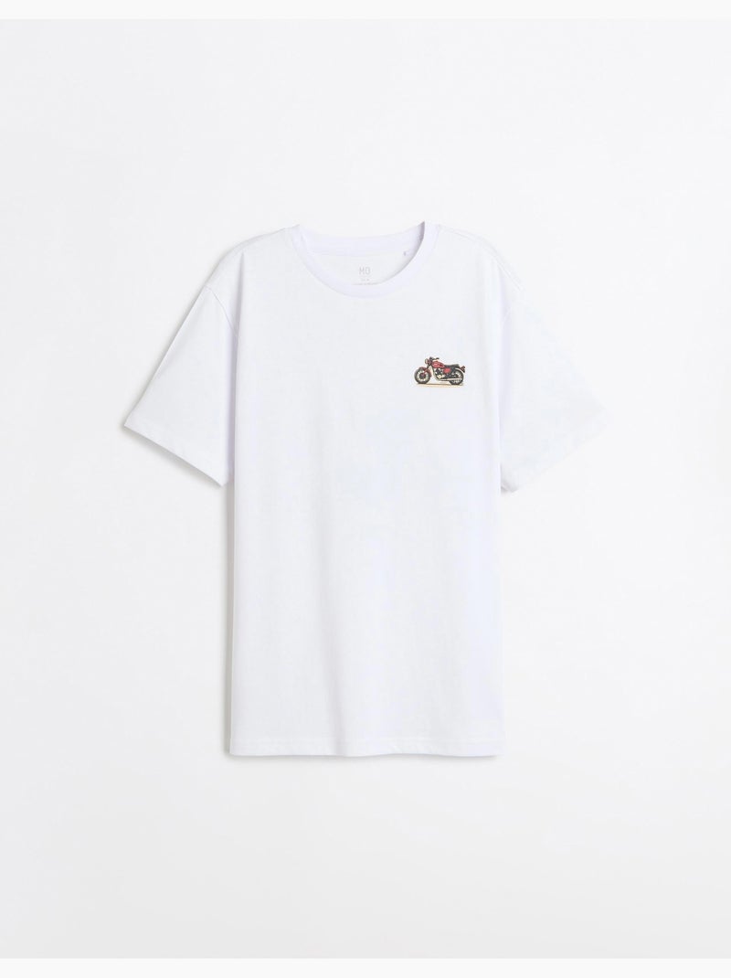 Camiseta de camiseta estampada, mo fashion Blanco - Kiabi