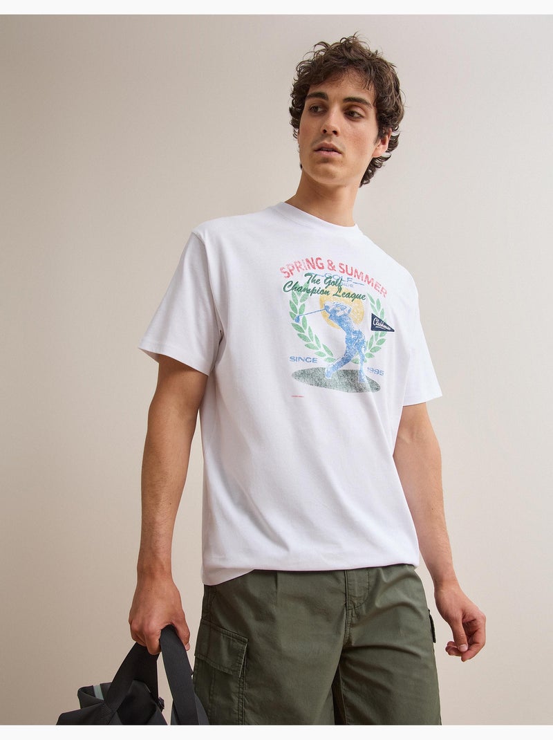 Camiseta de camiseta estampada, MO Fashion Blanco - Kiabi