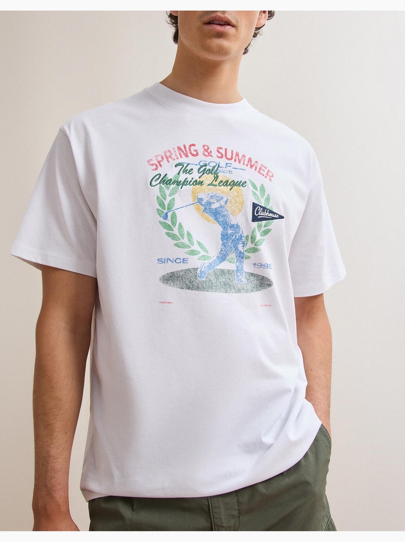 Camiseta de camiseta estampada, MO Fashion Blanco - Kiabi