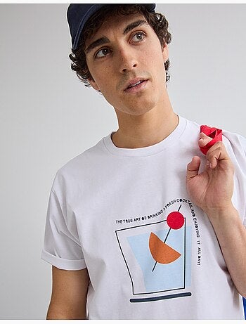 Camiseta de camiseta estampada, MO Fashion