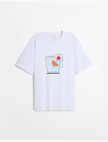 Camiseta de camiseta estampada, MO Fashion