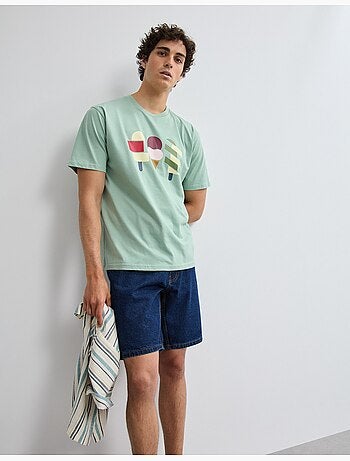 Camiseta de camiseta estampada, MO Fashion