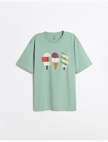 Camiseta de camiseta estampada, MO Fashion