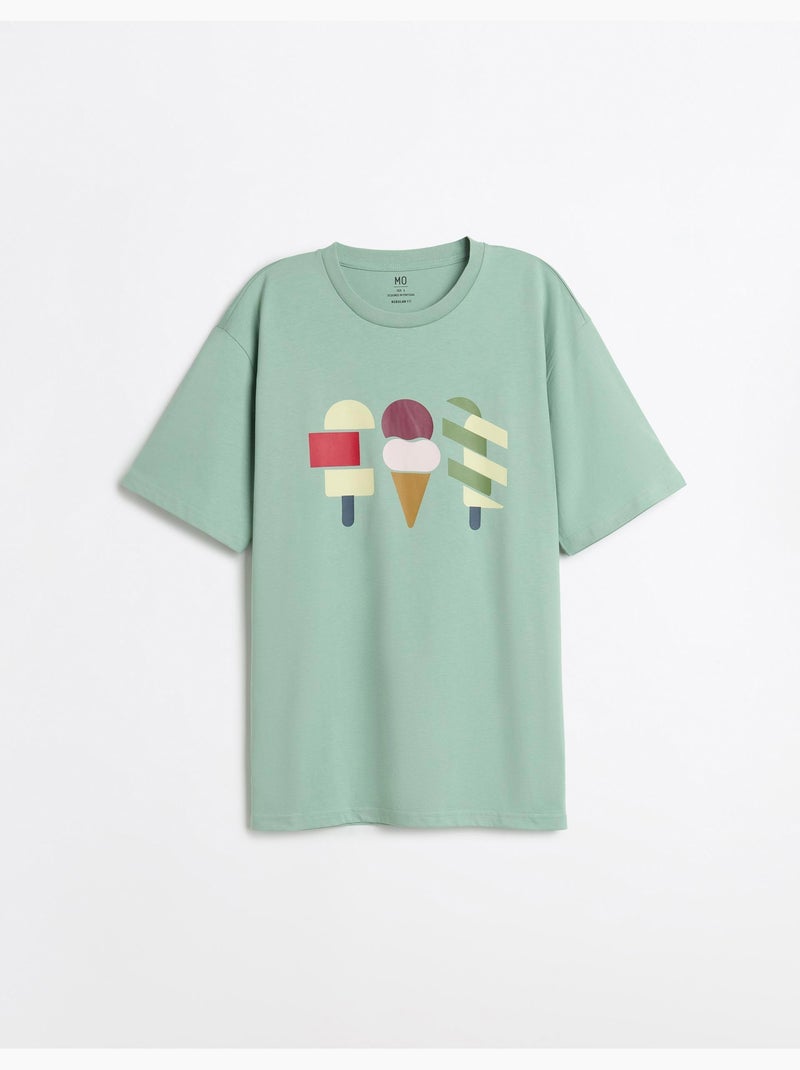 Camiseta de camiseta estampada, MO Fashion Verde - Kiabi