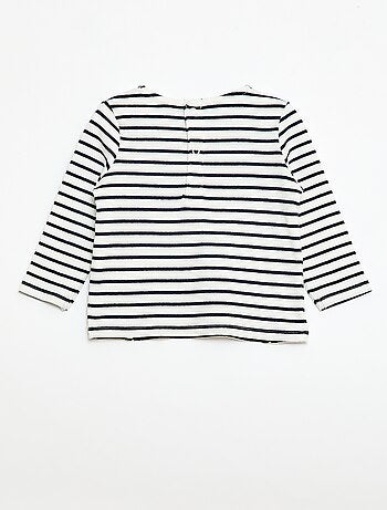 Camiseta de canalé a rayas