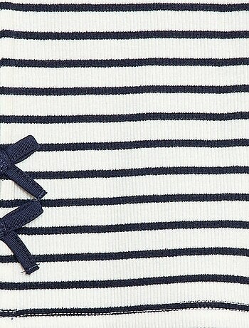 Camiseta de canalé a rayas