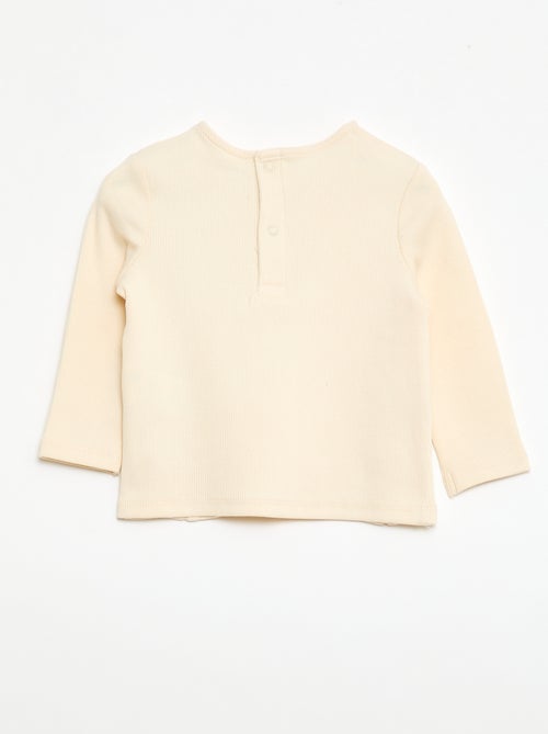 Camiseta de canalé a rayas - Kiabi