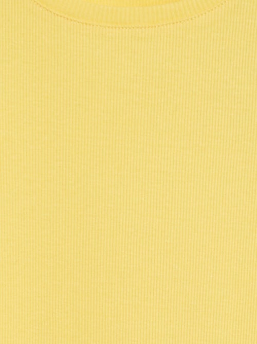 Camiseta de canalé con bordes ondulados - Kiabi