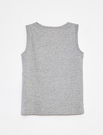 Camiseta de canalé con cuello abotonado