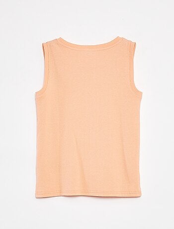 Camiseta de canalé con cuello abotonado