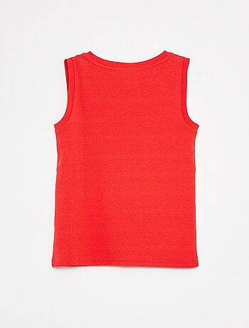 Camiseta de canalé con cuello abotonado