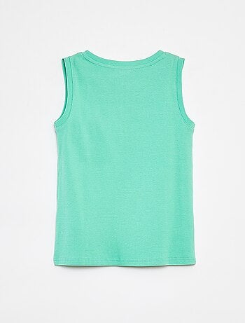 Camiseta de canalé con cuello abotonado