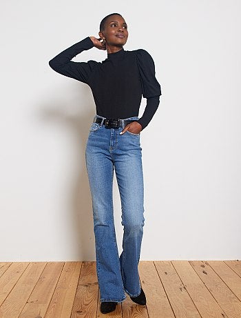 Camiseta de canalé con cuello alto - Kiabi