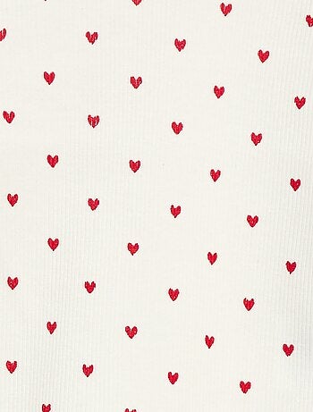 Camiseta de canalé con cuello ondulado