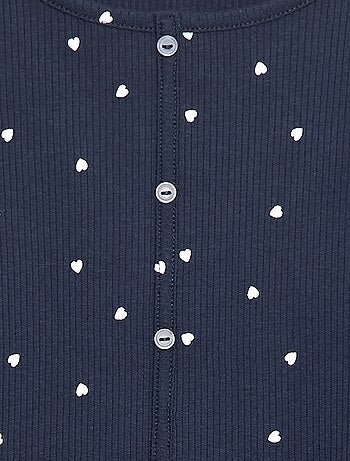 Camiseta de canalé con flores