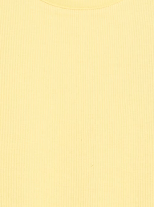 Camiseta de canalé con mangas con volantes - Kiabi