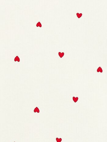 Camiseta de canalé con mangas cortas con volantes