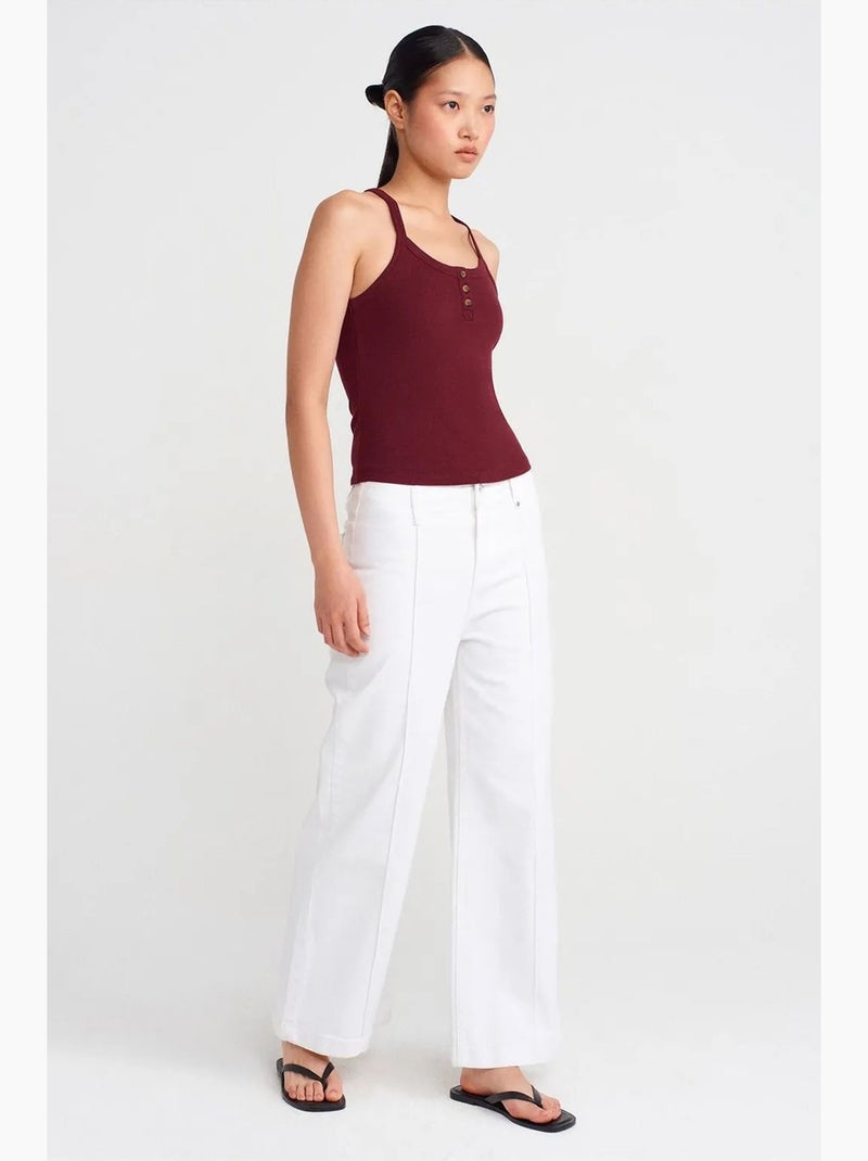 Camiseta de canalé dilvin Rojo burdeos - Kiabi
