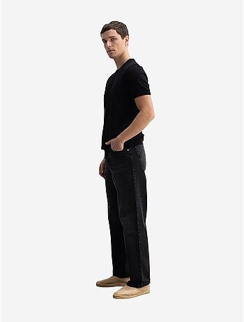 Camiseta de canalé lisa con cuello redondo giesto