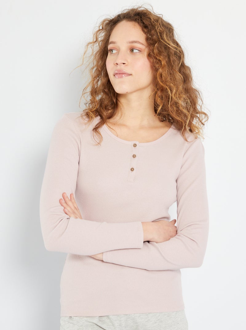 Camiseta de canalé PURPURA - Kiabi