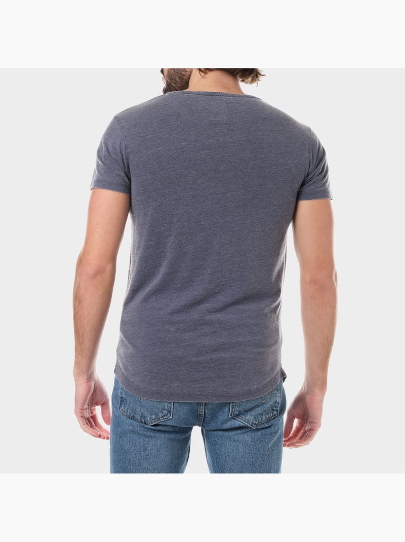 Camiseta de color descolorido Azul marino - Kiabi