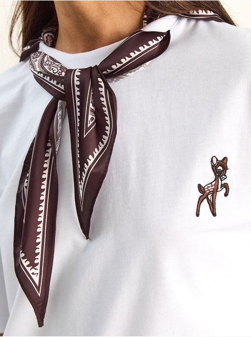 Camiseta de corte holgado con cuello redondo y bordado lucci - Kiabi