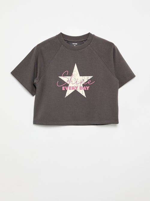 Camiseta de corte holgado de manga corta - Kiabi Camiseta de corte holgado de manga corta - Kiabi