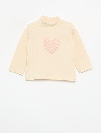 Camiseta de cuello alto con lazo animado