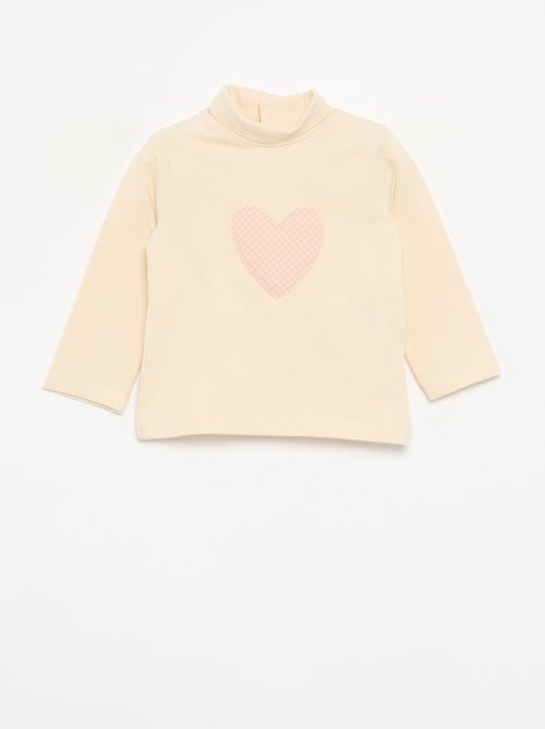 Camiseta de cuello alto con lazo animado - Kiabi