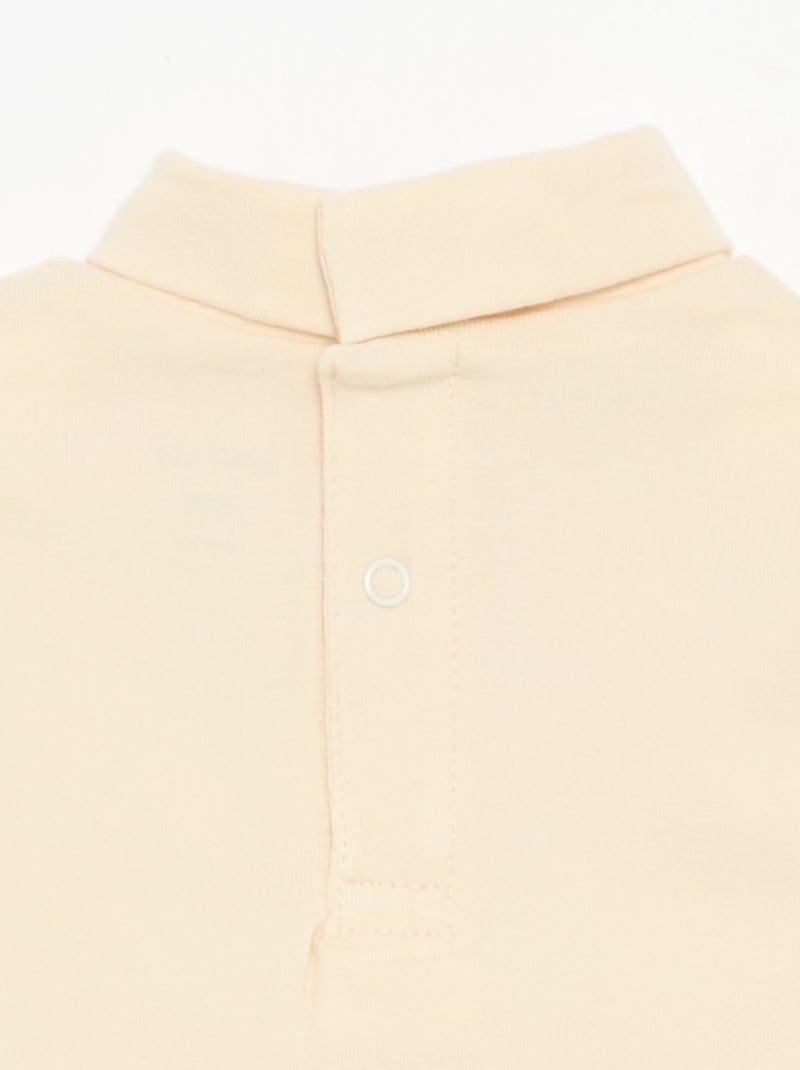 Camiseta de cuello alto con lazo animado Blanco - Kiabi