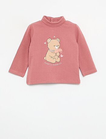 Camiseta de cuello alto con lazo animado