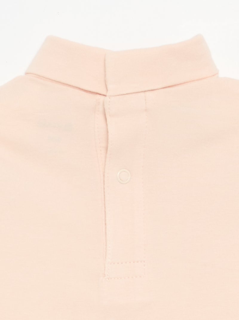 Camiseta de cuello alto con lazo animado Rosa - Kiabi