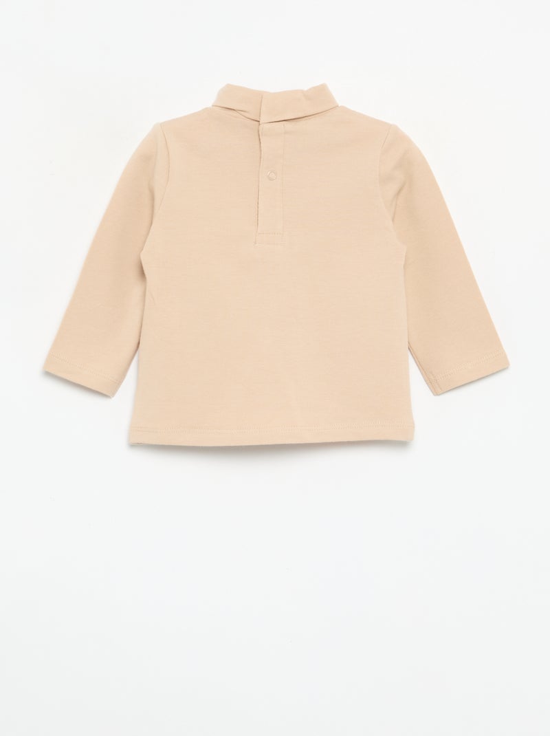 Camiseta de cuello alto con lazo animado Rosa - Kiabi