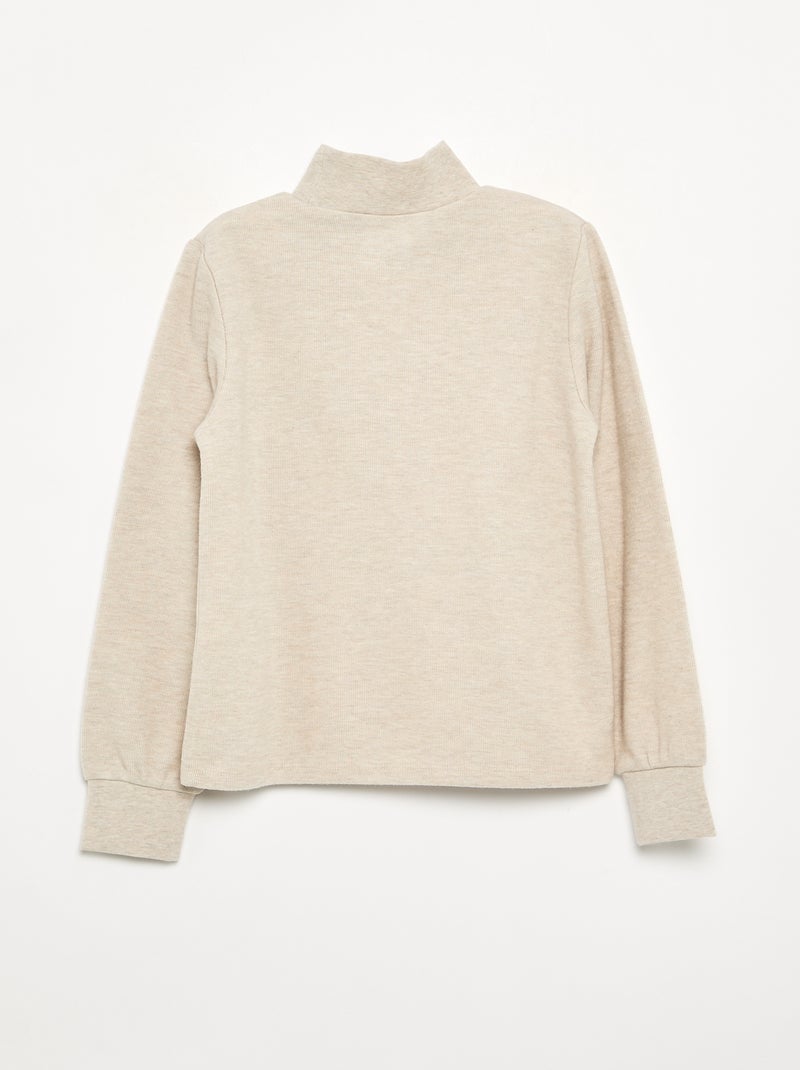 Camiseta de cuello alto Crudo - Kiabi